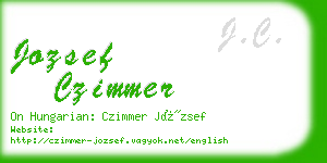 jozsef czimmer business card